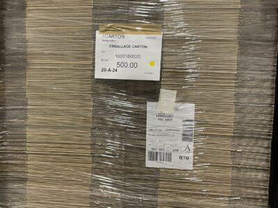 Déstockage de matières premières pour fabrication de masques